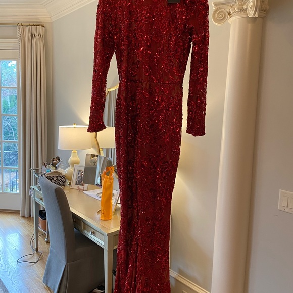 Nadine Merabi BELLA RED JUMPSUIT Large Brand New Never worn. - Picture 2 of 8